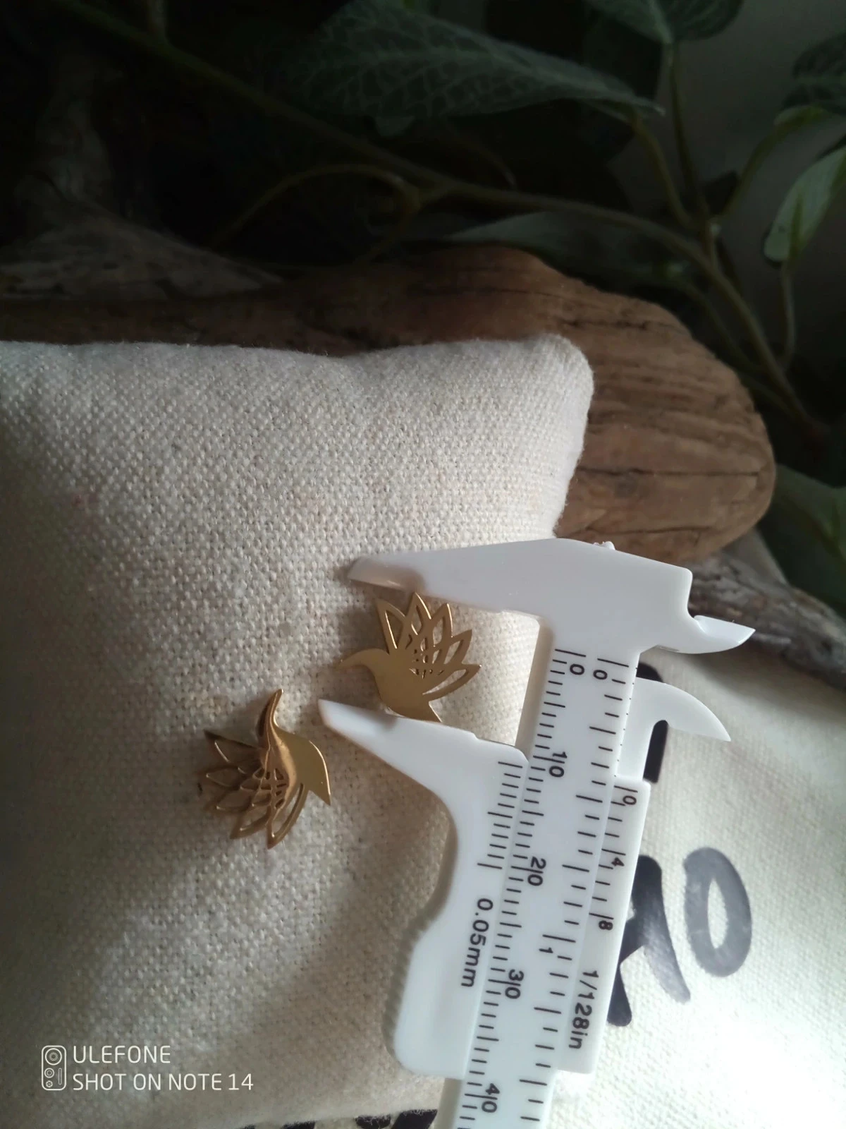 Gold stainless steel bird earrings – photo 3